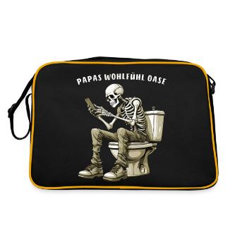 SQUELETTE TOILETTE L’ DE BIEN-ÊTRE DE PAPA - Sac Retro - noir/or - Dos