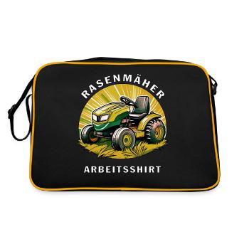 CHEMISE DE TRAVAIL TONDEUSE À GAZON - Sac Retro - noir/or - Dos