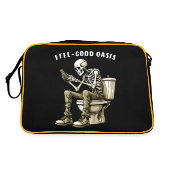 SKELETON TOILET FEEL-GOOD - Retro Bag - black/gold - Back