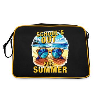 SCHOOL'S OUT FOR SUMMER - Retro Bag - black/gold - Back