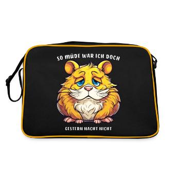 I WASN'T THAT TIRED LAST NIGHT - Retro Bag - black/gold - Back