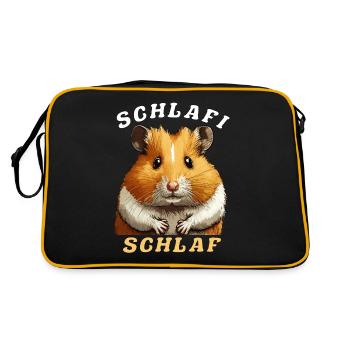 HAMSTER SCHLAFI SLEEP - Retro Bag - black/gold - Back