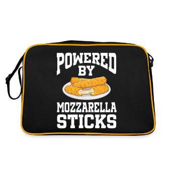 Propulsé par des bâtonnets de mozzarella - Sac Retro - noir/or - Dos