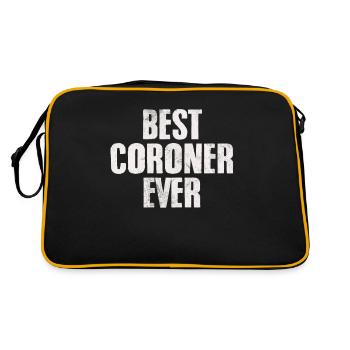 Best Coroner Ever Funny Forensic Coroner - Retro Bag - black/gold - Back