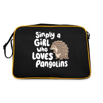 Simplement une fille qui aime les pangolins Drôle d’animaux sauvages - Sac Retro - noir/or - Dos