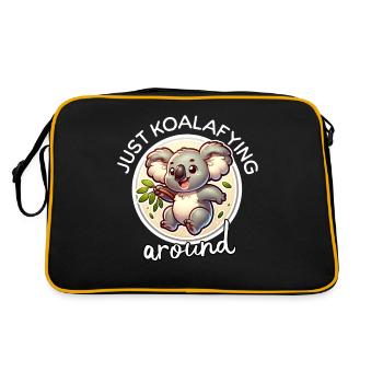 Funny Koala Sayings - Retro Bag - black/gold - Back