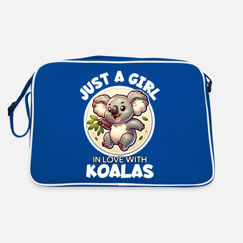 Mädchen Liebt Koala Retro Tasche