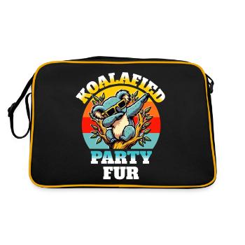 Funny Koala Sayings - Retro Bag - black/gold - Back