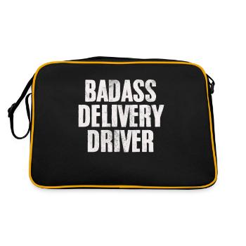 Badass Delivery Driver Package Parcel Delivery - Retro Bag - black/gold - Back