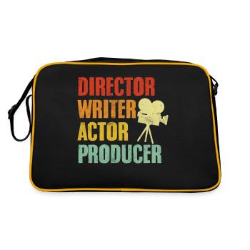 Regisseur Drehbuch Schauspieler Produzent Retro Vintage - Retro Tasche - Schwarz/Gold - Hinten