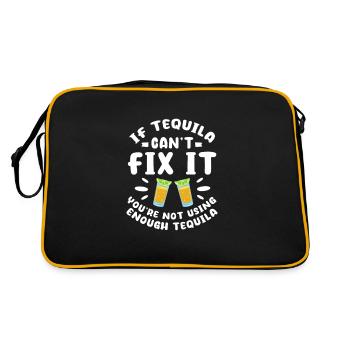 Tequila Sunrise Booze Party Mexique Cadeau - Sac Retro - noir/or - Dos