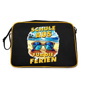 SCHULE AUS FÜR DIE FERIEN - Retro Tasche - Schwarz/Gold - Hinten