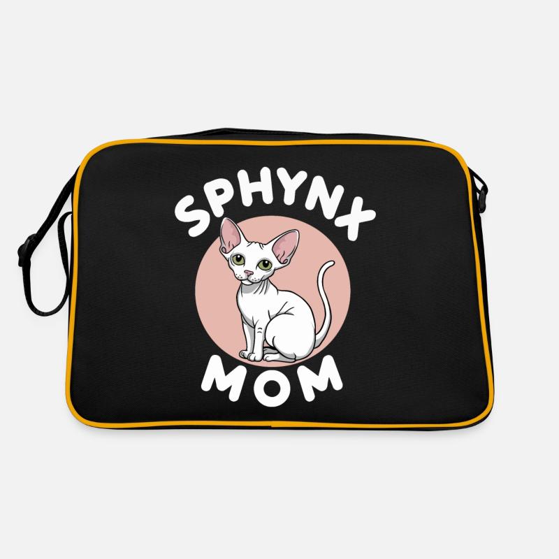 Maman Sphynx Drôle Chaton Sphynx Race Chats Nus Sac Retro