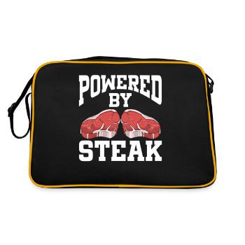 Powered By Steak - Retro Bag - black/gold - Back