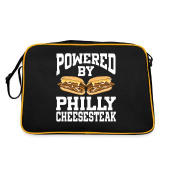 Powered By Philly Cheesesteak - Retro Bag - black/gold - Back