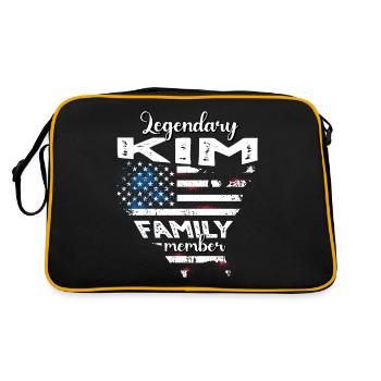 Famille Kim États-Unis - Sac Retro - noir/or - Dos