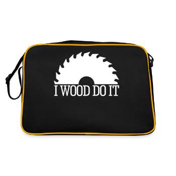 Woodworking Wood Saw Furniture Workshop - Retro Tasche - Schwarz/Gold - Hinten