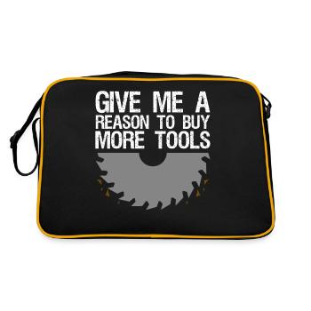 Dad DIY Workshop Craftsman Tools - Retro Tasche - Schwarz/Gold - Hinten