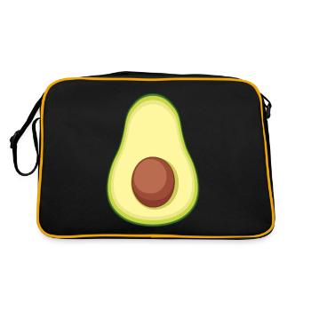 Cadeau végétalien Guacamole à l’avocat - Sac Retro - noir/or - Dos