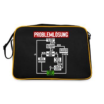 Problem solving Humorous instructions for everyday life - Retro Bag - black/gold - Back