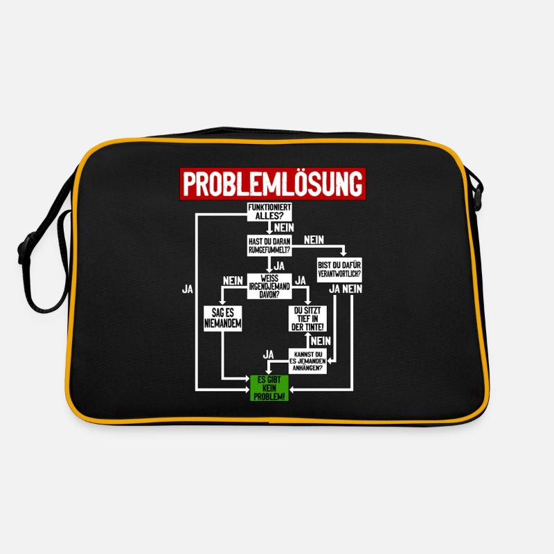 Problem solving Humorous instructions for everyday life Retro Bag