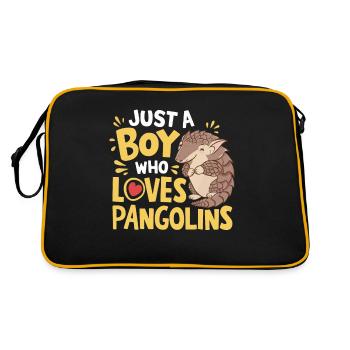 Juste un garçon qui aime les pangolins, les mammifères nocturnes - Sac Retro - noir/or - Dos