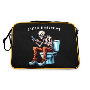 SKELETON TOILET UN PEU DE TEMPS POUR MOI - Sac Retro - noir/or - Dos