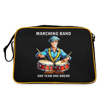 FANFARE UNE ÉQUIPE, UN RÊVE - Sac Retro - noir/or - Dos