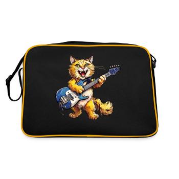 CAT GUITAR - Retro Bag - black/gold - Back