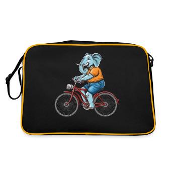 BICYCLE ELEPHANT - Retro Bag - black/gold - Back