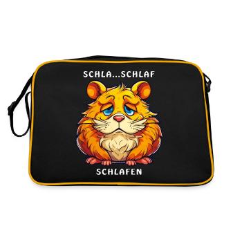 HAMSTER SCHLA... SLEEP SLEEP - Retro Bag - black/gold - Back