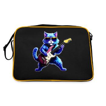 CAT GUITAR - Retro Bag - black/gold - Back