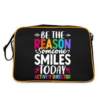 Soyez la raison pour laquelle quelqu’un sourit aujourd’hui Activité amusante - Sac Retro - noir/or - Dos