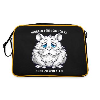 TOMORROW I'LL TRY WITHOUT SLEEPING - Retro Bag - black/gold - Back