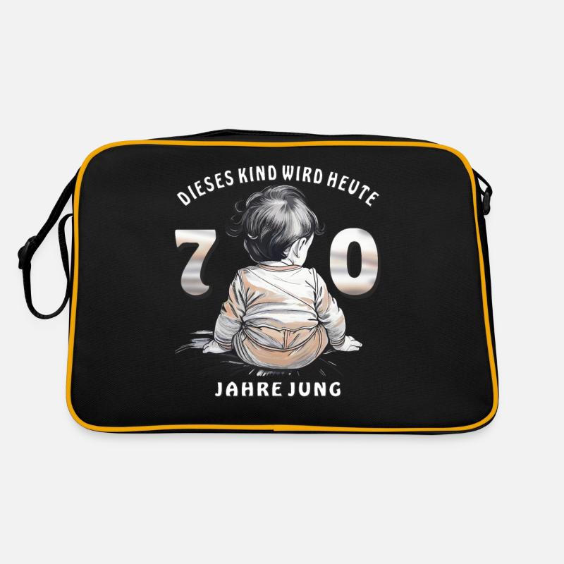 KIND 70. GEBURTSTAG Retro Tasche