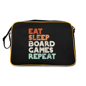 Brettspiel - Retro Tasche - Schwarz/Gold - Hinten