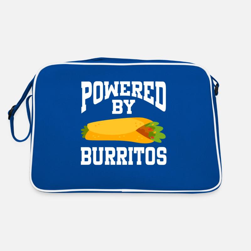 Powered By Burritos Retro Tasche