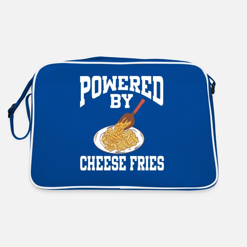Powered By Cheese Fries Retro Tasche