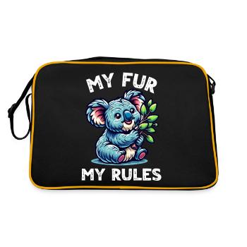 Funny Koala Sayings - Retro Bag - black/gold - Back