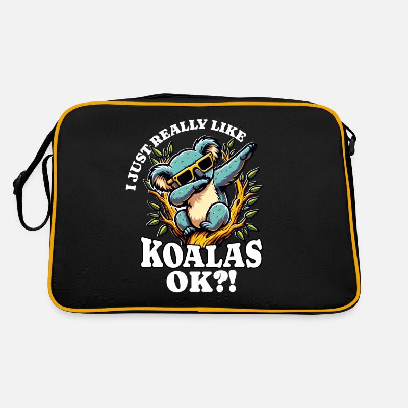 Ich Liebe Koala Spruch Retro Tasche