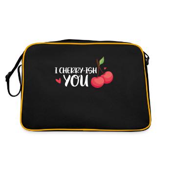 Cherry Cherry Tree Cherry Blossom Fruit Gift - Retro Bag - black/gold - Back