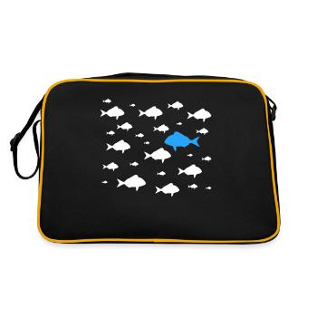 À contre-courant Individualité et style Poissons - Sac Retro - noir/or - Dos
