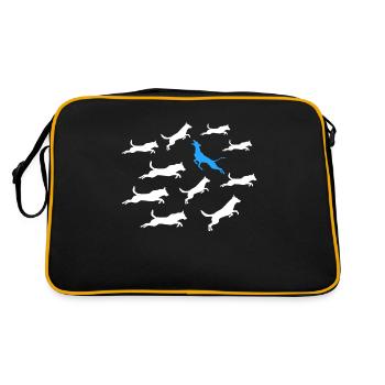 À contre-courant Individualité et style Chiens - Sac Retro - noir/or - Dos