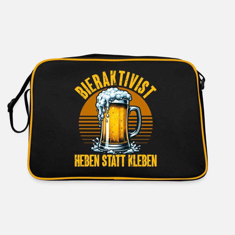Bieraktivist Heben statt Kleben – Partyspaß Retro Tasche