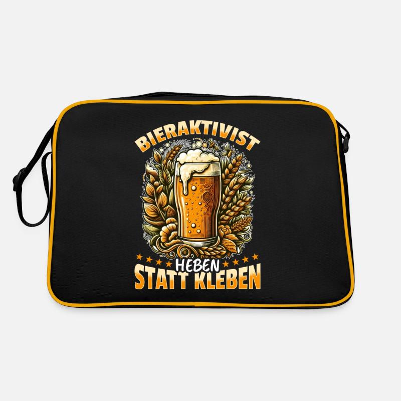 Bieraktivist Heben statt Kleben – Partyspaß Retro Tasche