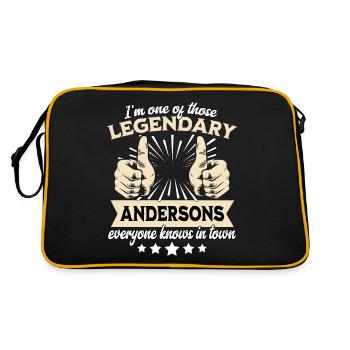 Legendary Anderson Legend - Retro Bag - black/gold - Back