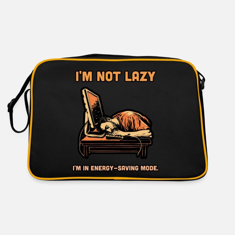 Lazy Programmer Humor Energy Saving Mode Funny Retro Bag