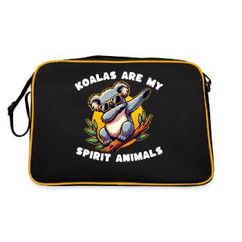 Funny Koala Sayings - Retro Bag - black/gold - Back