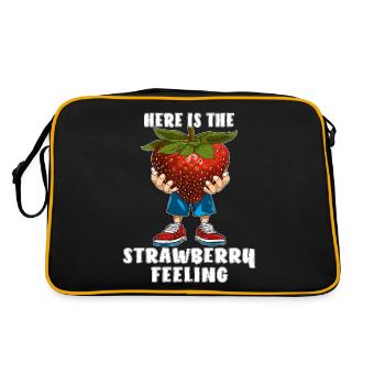 HERE IS THE STRAWBERRY FEELING - Retro Bag - black/gold - Back
