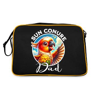 Sun Conure Dad - Retro Bag - black/gold - Back